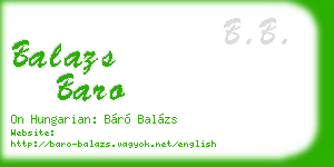 balazs baro business card