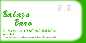 balazs baro business card
